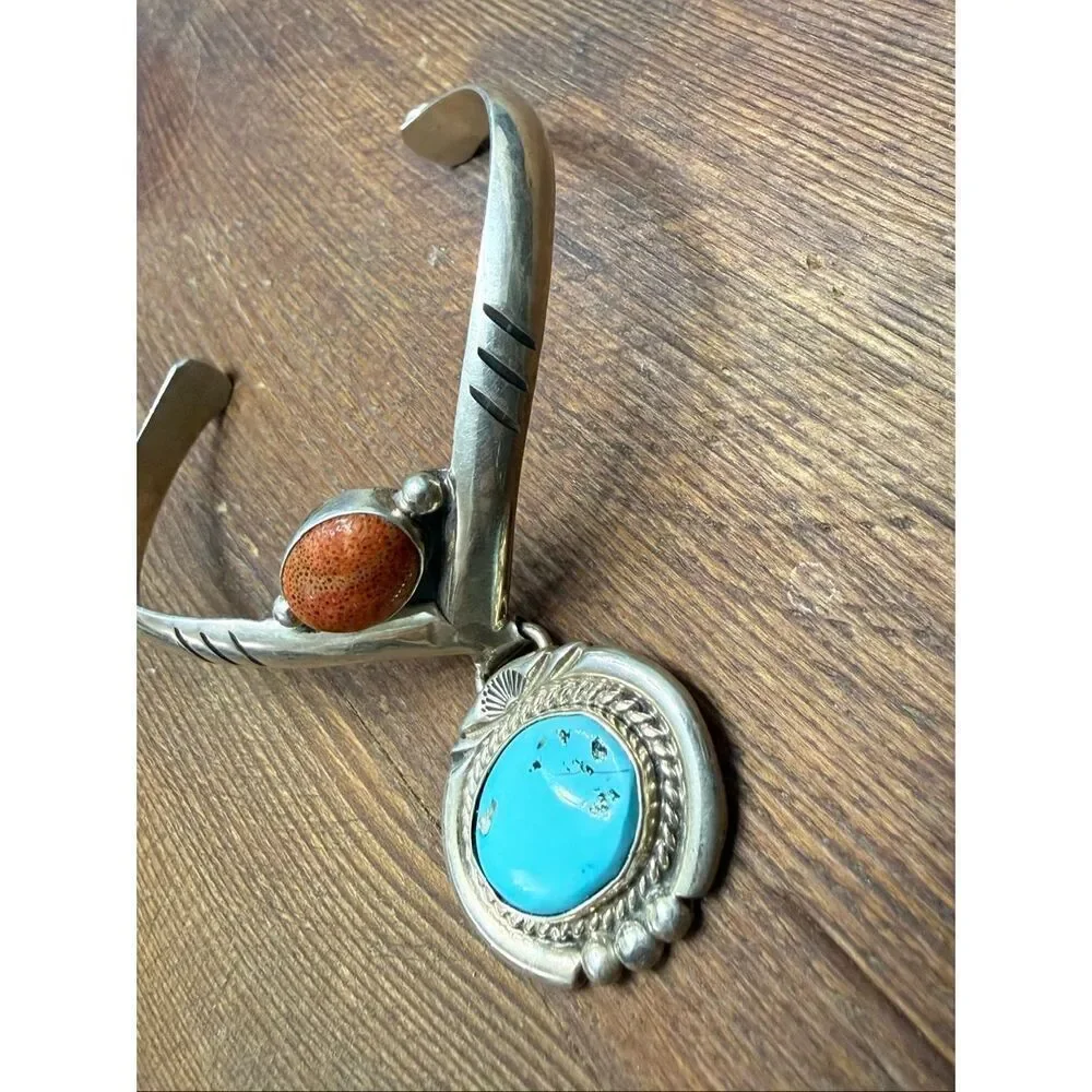 Signed Authentic Southwestern cuff bracelet